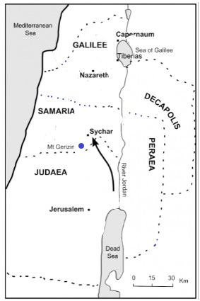 Map showing Sychar